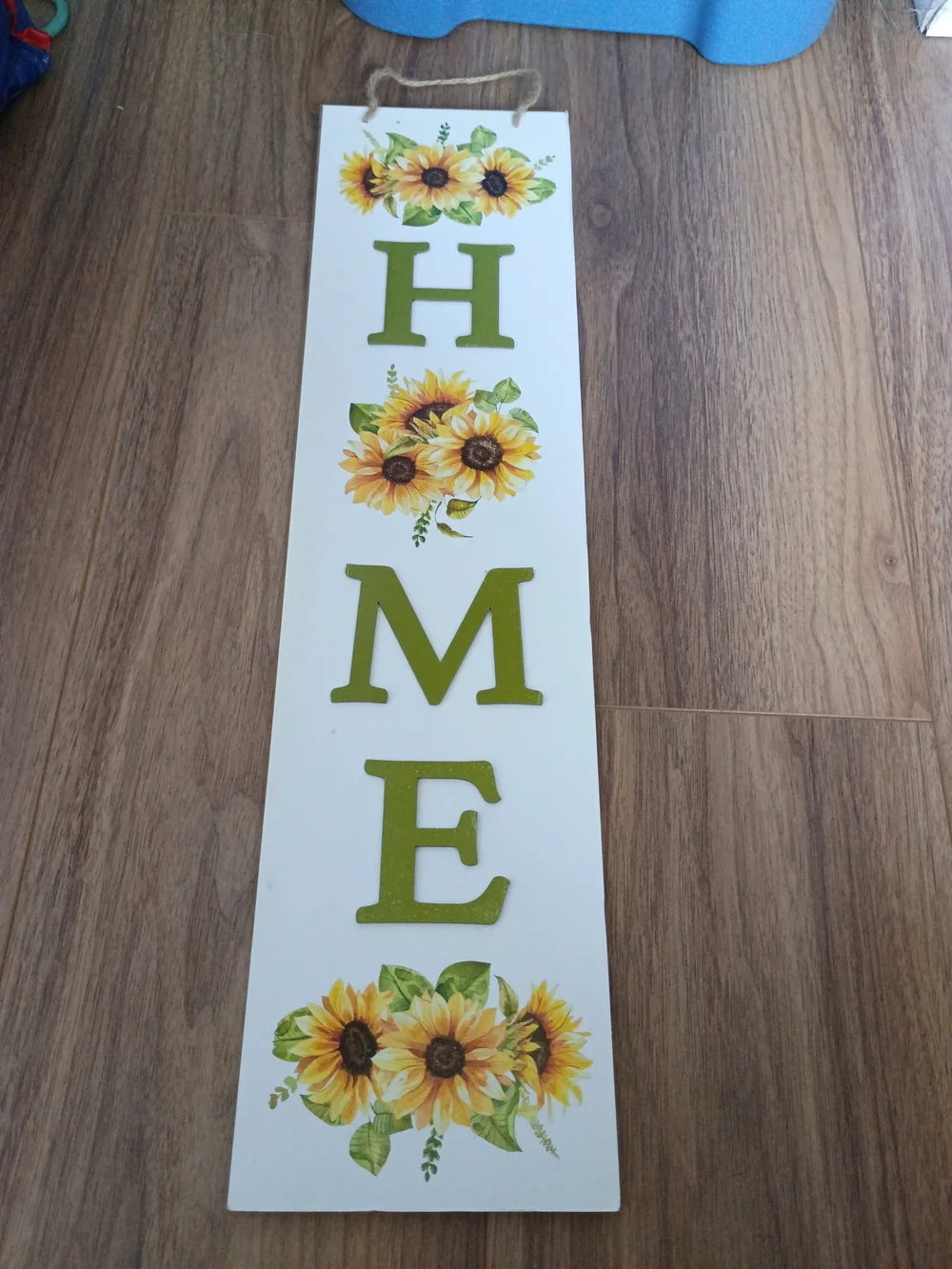 HOME Sunflower Wall Sign - Green Letters